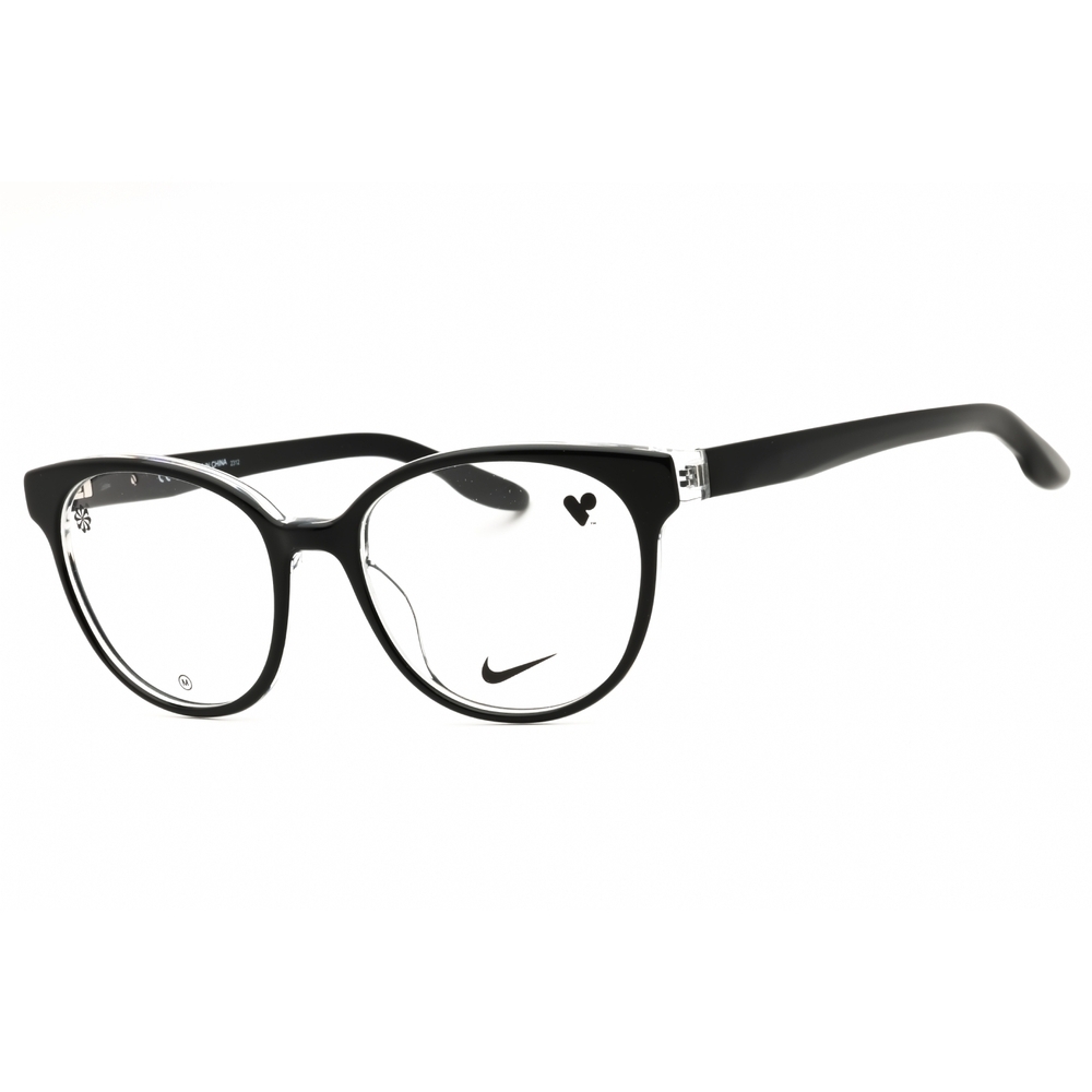 NWT Nike 7164 Black Round 52mm Eyeglasses